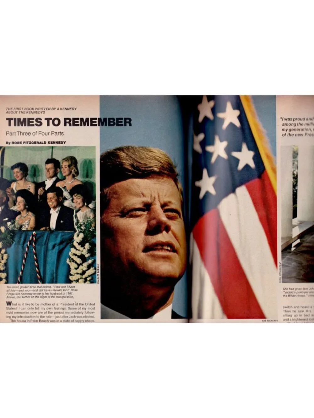 1974 Woman's Day Magazine JFK Jackie Kennedy Rose Kennedy Vintage Ads April